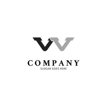 Initial Letter WV Icon Vector Logo Template Illustration Design Stock Illustration