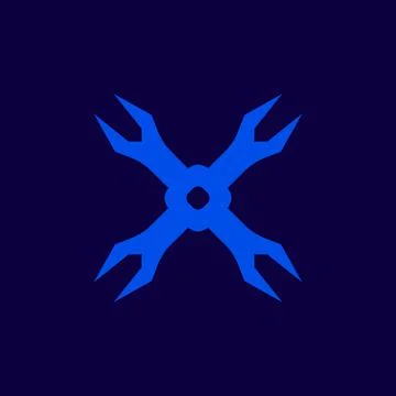 Initial letter X with the concept of a wrench suitable for workshop businesses,  Illustrazione stock