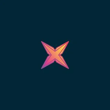 Initial letter X logo design vector unique colorful Stock Illustration