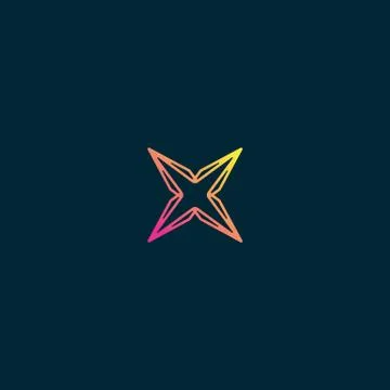Initial letter X logo design vector unique colorful Stock Illustration