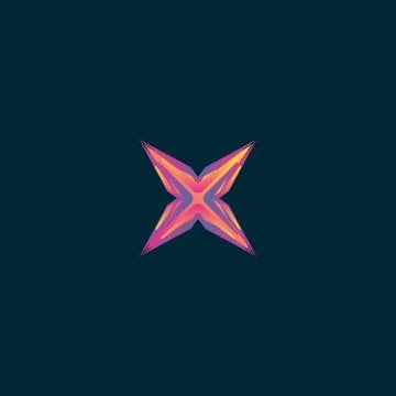 Initial letter X logo design vector unique colorful Stock Illustration