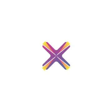 Initial letter X logo design vector unique colorful Stock Illustration
