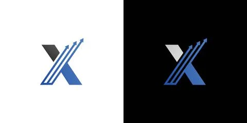 The initial letter X logo design modern and professional Stock Illustration