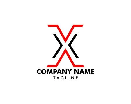 Initial Letter X Logo Template Design Stock Illustration