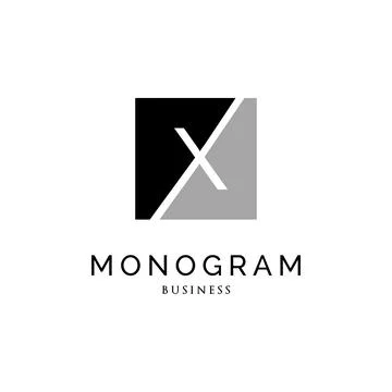 Initial Letter X Monogram Logo Design Template Stock Illustration