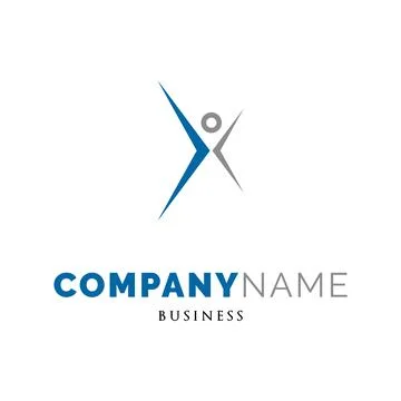 Initial Letter X People Icon Logo Design Template Stock Illustration