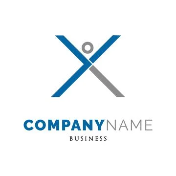 Initial Letter X People Icon Logo Design Template Stock Illustration