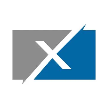 Initial letter x square icon logo design template Stock Illustration