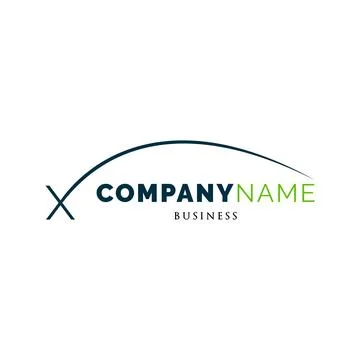 Initial Letter X Swoosh Icon Logo Design Template Stock Illustration