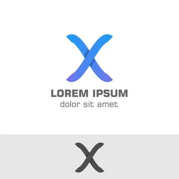 Initial letter X. Vector logo template Stock Illustration