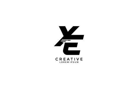 Initial Letter XE Tech Sport Speed Style Logo Design Template Stockillustratie