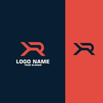 Initial letter XR logo design vector Stock Illustration
