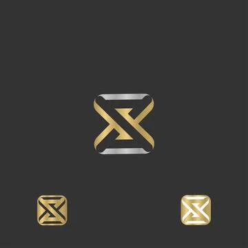 Initial letter XS logo or SX logo vector design template Illustrazione stock