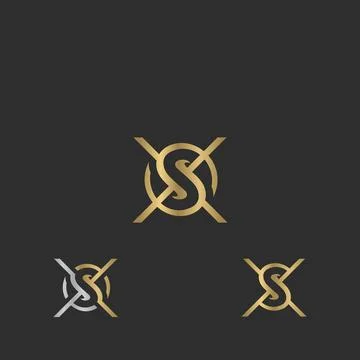 Initial letter XS logo or SX logo vector design template Stock Illustration