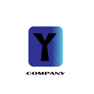 Initial Letter Y Linked Design Logo - Vector Stock Illustration