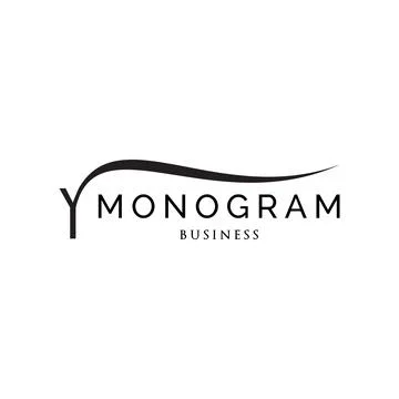 Initial letter Y swoosh monogram logo design inspiration Stock Illustration