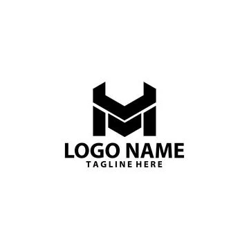 Initial letter YM modern simple logo design vector Stock Illustration