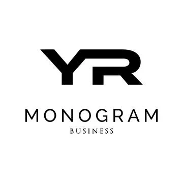 Initial letter YR monogram logo design inspiration Stock Illustration