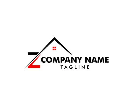 Initial Letter Z House Real Estate Logo Design Illustrazione stock