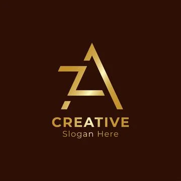 Initial letter ZA logo design outstanding creative modern symbol sign. Stock Illustration