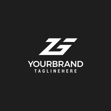 Initial Letter ZS Design Logo Design Template Vector Illustrazione stock
