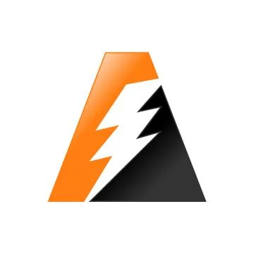Initial A Lettermark Lightning Energy Icon Design Stock Illustration