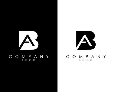 Initial Letters BA, AB abstract company Logo Design vector Stock Illustration