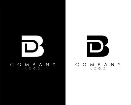 Initial Letters BD, DB abstract company Logo Design vector Stock Illustration