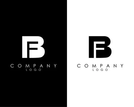 Initial Letters BF, FB abstract company Logo Design vector Stock Illustration
