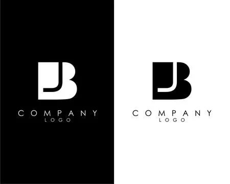 Initial Letters BJ, JB abstract company Logo Design vector Stock Illustration