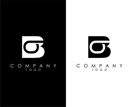Initial Letters BO, OB abstract company Logo Design vector Stock Illustration