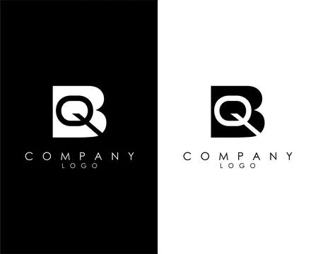 Initial Letters BQ, QB abstract company Logo Design vector Stock Illustration
