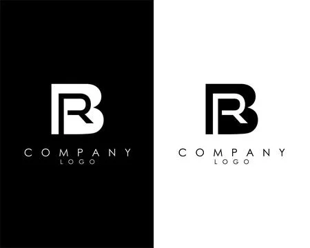 Initial Letters BR, RB abstract company Logo Design vector Stock Illustration