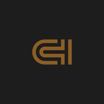Initial letters CH logo design Stock Illustration