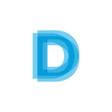 Initial Letters D Logo Design Vector Stock Illustration