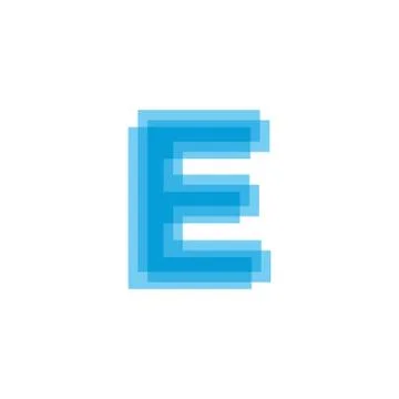 Initial Letters E Logo Design Vector Stock Illustration
