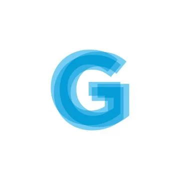 Initial Letters G Logo Design Vector Stock Illustration