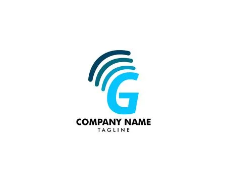 Initial Letters G Signal Logo Design Stock Illustration