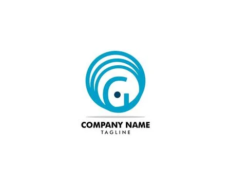Initial Letters G Signal Logo Design Stock Illustration