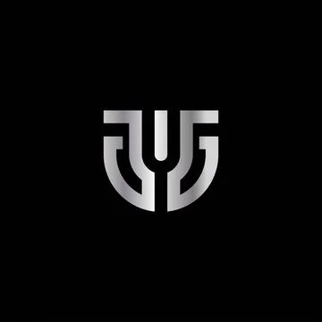 Initial letters GG logo design Stock Illustration