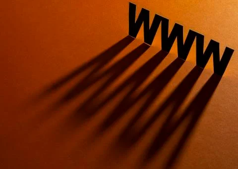 The initial letters of the Internet online request from the computer Foto stock