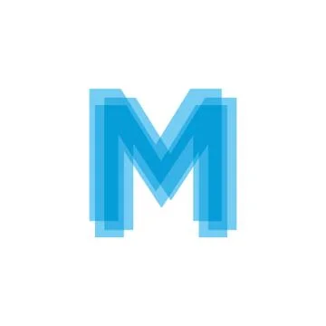 Initial Letters M Logo Design Vector Stock Illustration