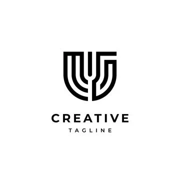 Initial letters MG GM logo design  Stock Illustration