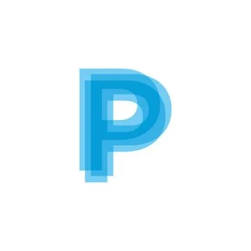 Initial Letters P Logo Design Vector Stock Illustration