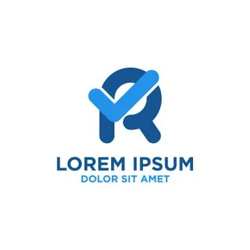 Initial Letters R Checklist Logo Design Vectors Modern Stock Illustration