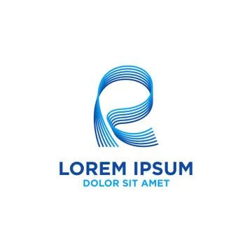 Initial Letters R Logo Design Vectors Modern Stock Illustration