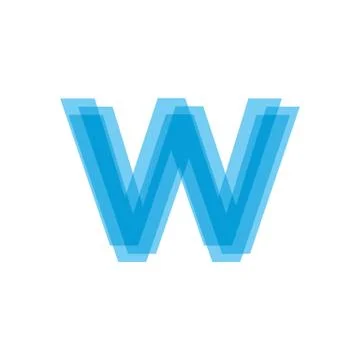 Initial Letters W Logo Design Vector Stock Illustration