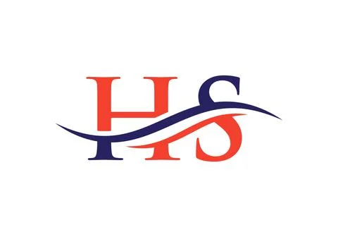 Initial linked letter HS logo design. Modern letter HS logo design vector wit Stock Illustration