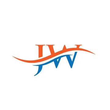 Initial linked letter JW logo design. Modern letter JW logo design vector wit Stock Illustration