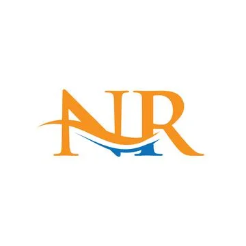 Initial linked letter NR logo design. Modern letter NR logo design vector wit Stock Illustration